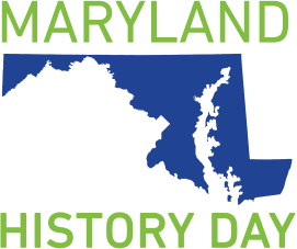 Logo for Maryland History Day with state of Maryland map